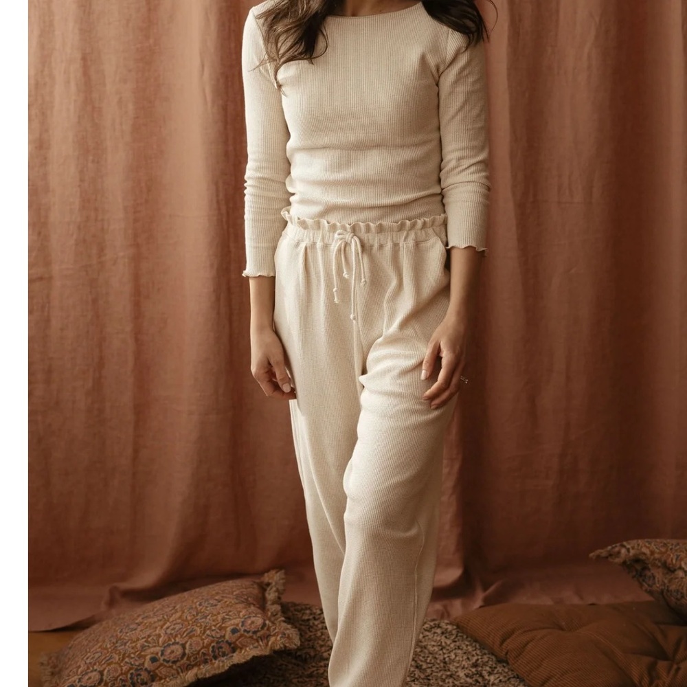 Evelin’s Cream Women's Loungewear with Kimono - size M
